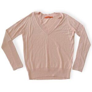 Feel The Piece Pink V neck Sweater, Size M/L